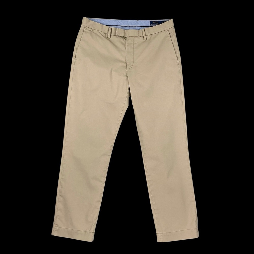 Polo Ralph Lauren Pants Men 34x30 (ACT 33x29) Beige Bedford Stretch Straight Fit